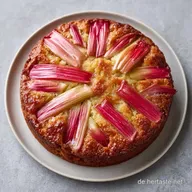 Schmandkuchen mit Rhabarber: Samtig