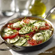 Tomaten Zucchini Auflauf mit Mozzarella Kein MatschRisiko
