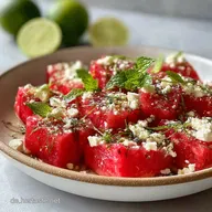 Wassermelonensalat mit Feta und Minze: Schnell & Erfrischend