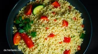 Aromatischer Gemüse-Couscous mit frischen Kräutern recipe card