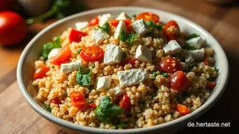 Leckere quinoa rezepte: Mein Mediterraner Quinoa-Salat mit Feta recipe card