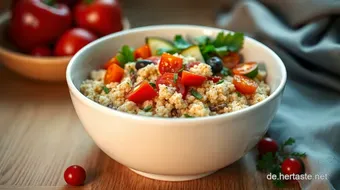 Quinoa-Gemüse-Bowl: Gesundes Bowl Rezept für jeden Tag recipe card