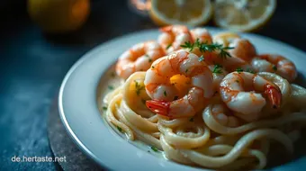 Leckere gerichte mit shrimps: Knoblauchshrimps mit Zitrone recipe card