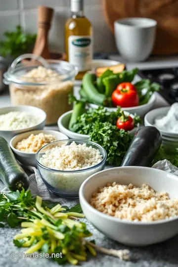 Aromatischer Gemüse-Couscous mit frischen Kräutern ingredients