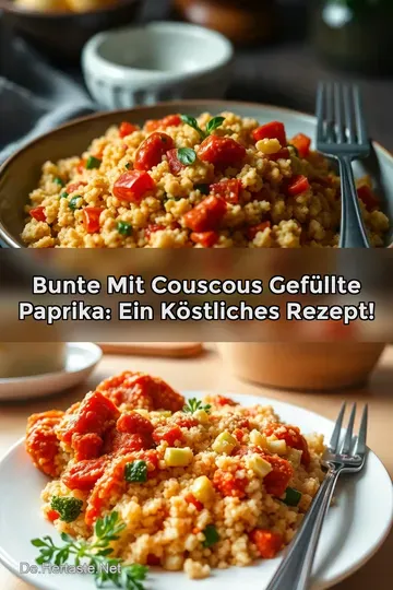 Bunte mit Couscous gefüllte Paprika: Ein köstliches Rezept!
