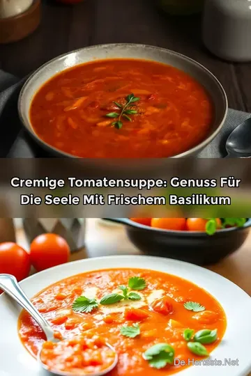 Cremige Tomatensuppe: Genuss für die Seele mit frischem Basilikum