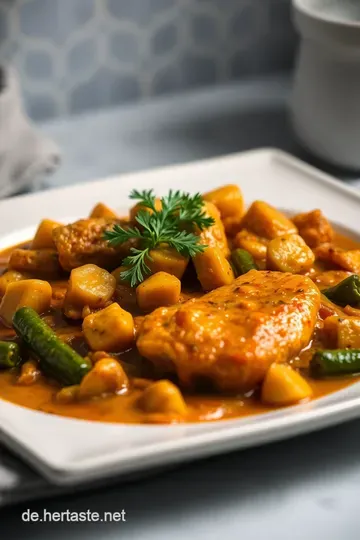 Cremiges Hähnchen Curry mit Kokosmilch – Ein exotischer Genuss presentation