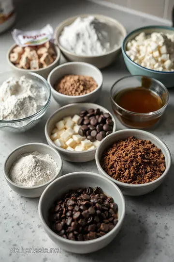 Einfache Vegane Schokoladen-Cookies mit Nüssen ingredients