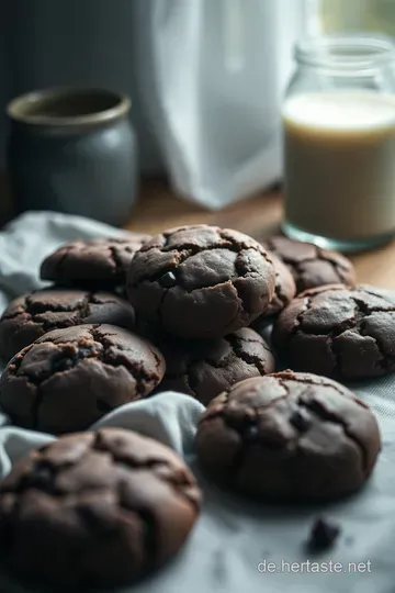 Einfache Vegane Schokoladen-Cookies mit Nüssen presentation