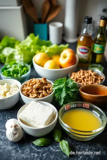 Erfrischender Chicorée-Salat mit Honig-Senf-Dressing ingredients