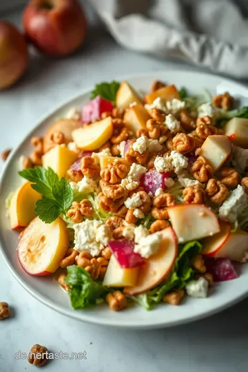 Erfrischender Chicorée-Salat mit Honig-Senf-Dressing presentation