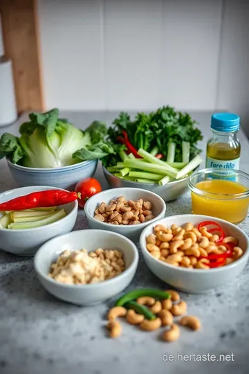Erfrischender Chinakohlsalat mit Sesam-Dressing ingredients