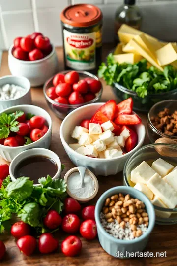 Erfrischender Erdbeersalat mit Feta und Walnüssen ingredients