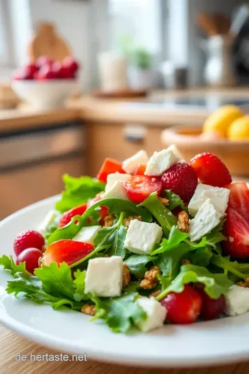 Erfrischender Erdbeersalat mit Feta und Walnüssen steps