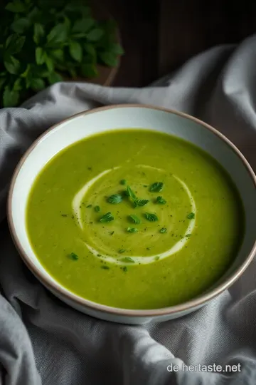 Frische Grüne Erbsensuppe: Ein Frühlingserlebnis in der Schüssel presentation