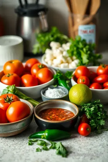 Frische Tomaten-Salsa: Ein Hauch Mexiko auf deinem Teller ingredients