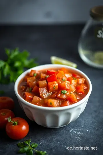Frische Tomaten-Salsa: Ein Hauch Mexiko auf deinem Teller presentation