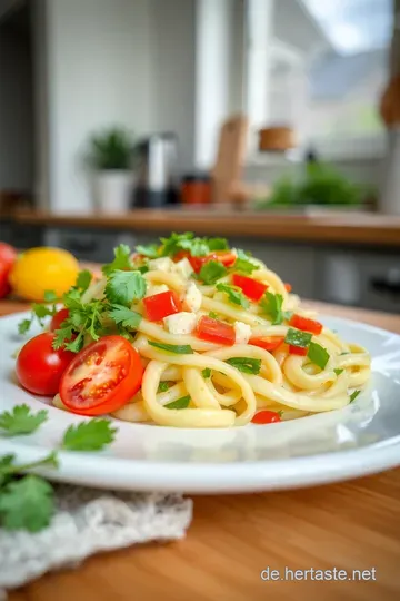 Frischer Glasnudelsalat mit Gemüse und Erdnussdressing steps