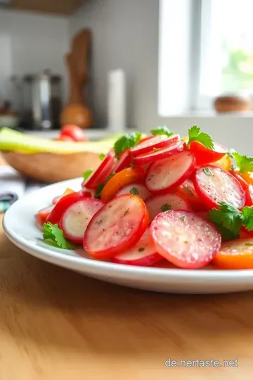 Frischer Gurken-Radieschen-Salat mit Joghurtdressing steps