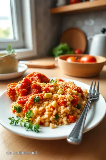 Gefüllte Paprika mit aromatischem Couscous und frischem Gemüse steps