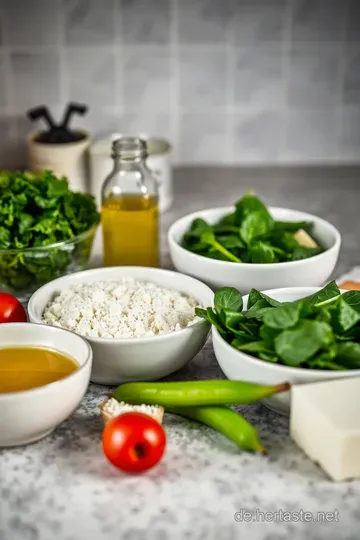 Gözleme: Türkisches Fladenbrot mit herzhaftem Spinat-Feta ingredients