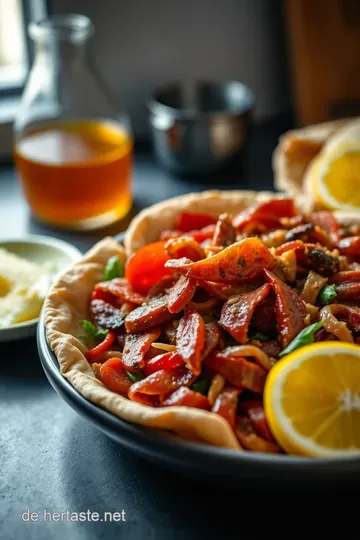 Gyros Teller – Der Klassiker mit Marinierten Fleisch und Frischen Beilagen presentation