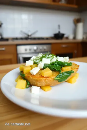 Herzhaft gefüllte Süßkartoffeln mit Feta und Spinat steps
