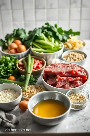 Herzhafte Weißkohlrouladen mit Hackfleischfüllung ingredients