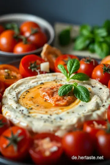 Herzhafter Aufstrich aus getrockneten Tomaten presentation