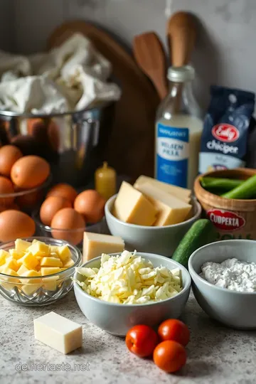 Käsespätzle – Der herzhafte Genuss aus der Schwäbischen Küche ingredients