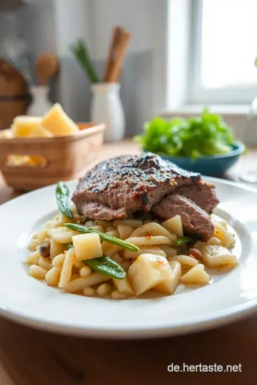 Kasslerbraten mit Sauerkraut und Kartoffelbrei steps