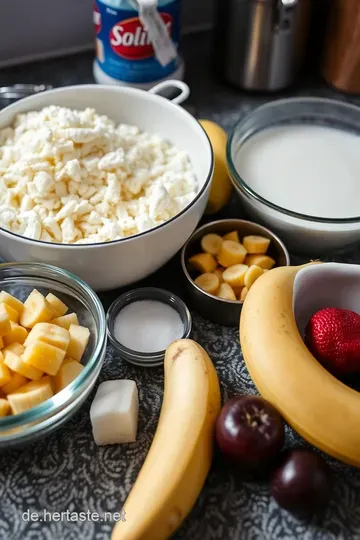 Klassischer Haferbrei mit frischen Früchten ingredients