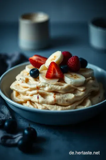 Klassischer Haferbrei mit frischen Früchten presentation
