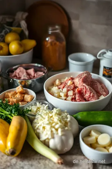 Klassischer Tafelspitz aus der österreichischen Küche ingredients