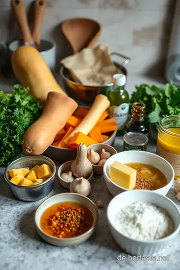 Köstliche Butternut-Kürbissuppe für die Herbstzeit ingredients