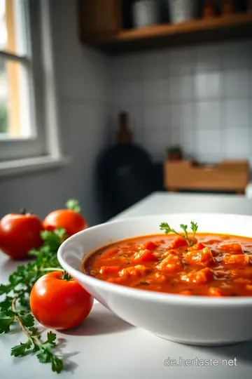 Köstliche italienische Tomatensuppe - Ein Genuss aus passierten Tomaten steps