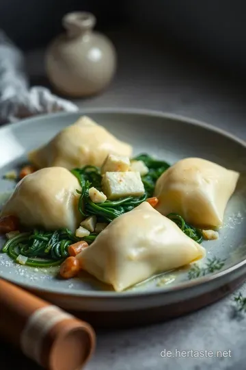 Köstliche Vegetarische Maultaschen – Schwäbische Teigtaschen mit Herz presentation