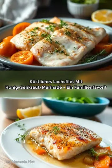 Köstliches Lachsfilet mit Honig-Senkraut-Marinade - Ein Familienfavorit