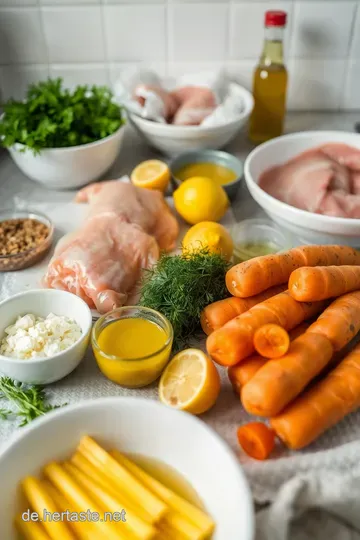 Lachsfilet im Honig-Senkraut-Marinade mit geröstetem Gemüse ingredients