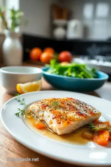 Lachsfilet im Honig-Senkraut-Marinade mit geröstetem Gemüse steps