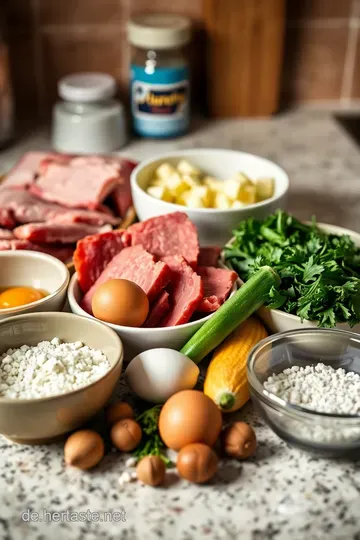 Leberkäse zum Backen - Klassiker aus Bayern perfekt zubereitet ingredients