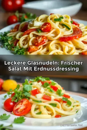 Leckere Glasnudeln: Frischer Salat mit Erdnussdressing