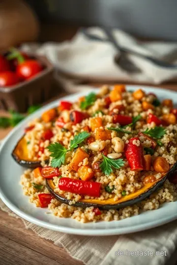 Mediterrane Träume: Vegetarisch gefüllte Auberginen mit Quinoa und Feta presentation