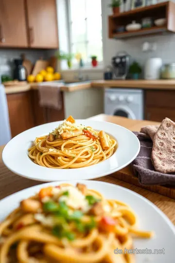 Nudeln mit Brokkoli in Knoblauch-Käse-Sauce steps