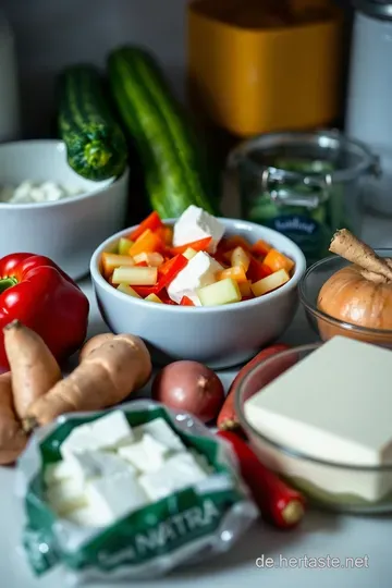 Ofengemüse mit Feta – Ein buntes Gemüsefest aus dem Ofen ingredients
