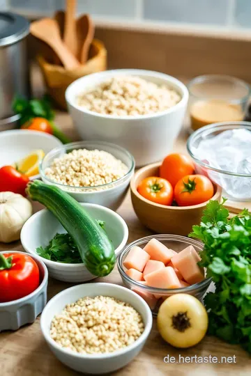 Quinoa-Gemüse-Bowl mit Avocado-Dressing ingredients