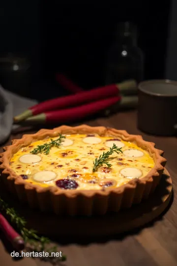 Rote Bete Quiche mit Ziegenkäse und Thymian presentation