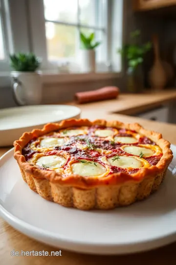 Rote Bete Quiche mit Ziegenkäse und Thymian steps