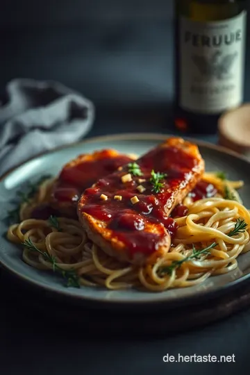 Saftig gebratene Entenbrust mit Rotweinsauce presentation