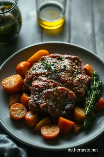 Saftiger Rinderbraten mit aromatischen Wurzeln presentation